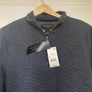 The Men's Store at Bloomingdale's Men's Cotton Navy Sweater Quarter Zip NWT